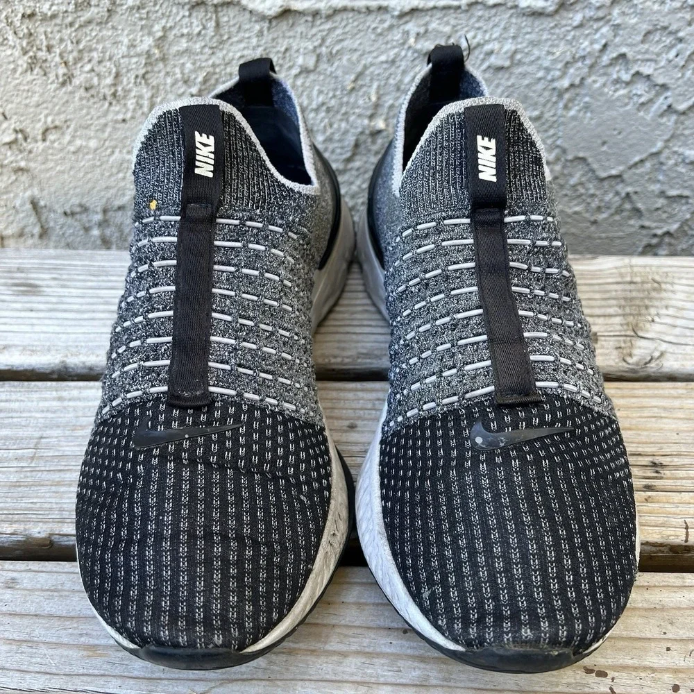 Nike Shoes Men Size 10 React Phantom Run 2 Running Slip On Black Sneakers